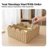 Divided Storage Basket Natural with Interior Organized for Shelf