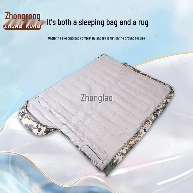 Zhongrong Adult Outdoor Down Envelope Sleeping Bag 2500