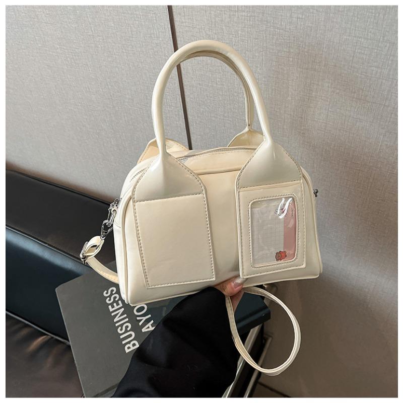 

Ретро сумочка женская весна новая нишевая мода простая на плечо мессенджер белый