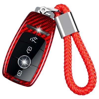 [T-carbon] Passende Schlüsselhülle für Mercedes Benz Schlüsselanhänger-Abdeckung, Kohlefaser-Schlüsselhülle