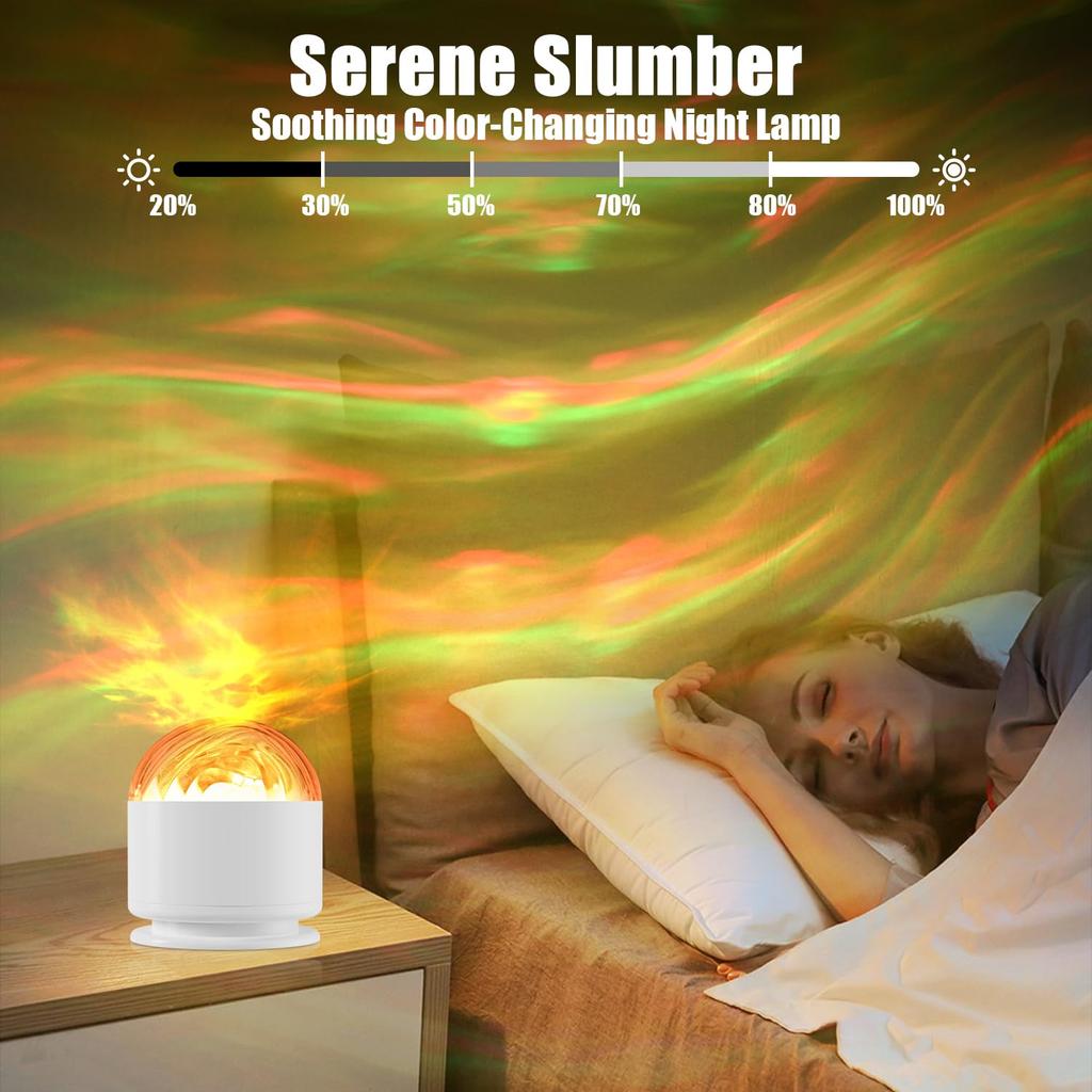 Starry Sky Galaxy Northern Aurora/Water Ripple LED Night Light 16 Color 360°Rotating RGB USB Lamp Remote Projector Ambient Light