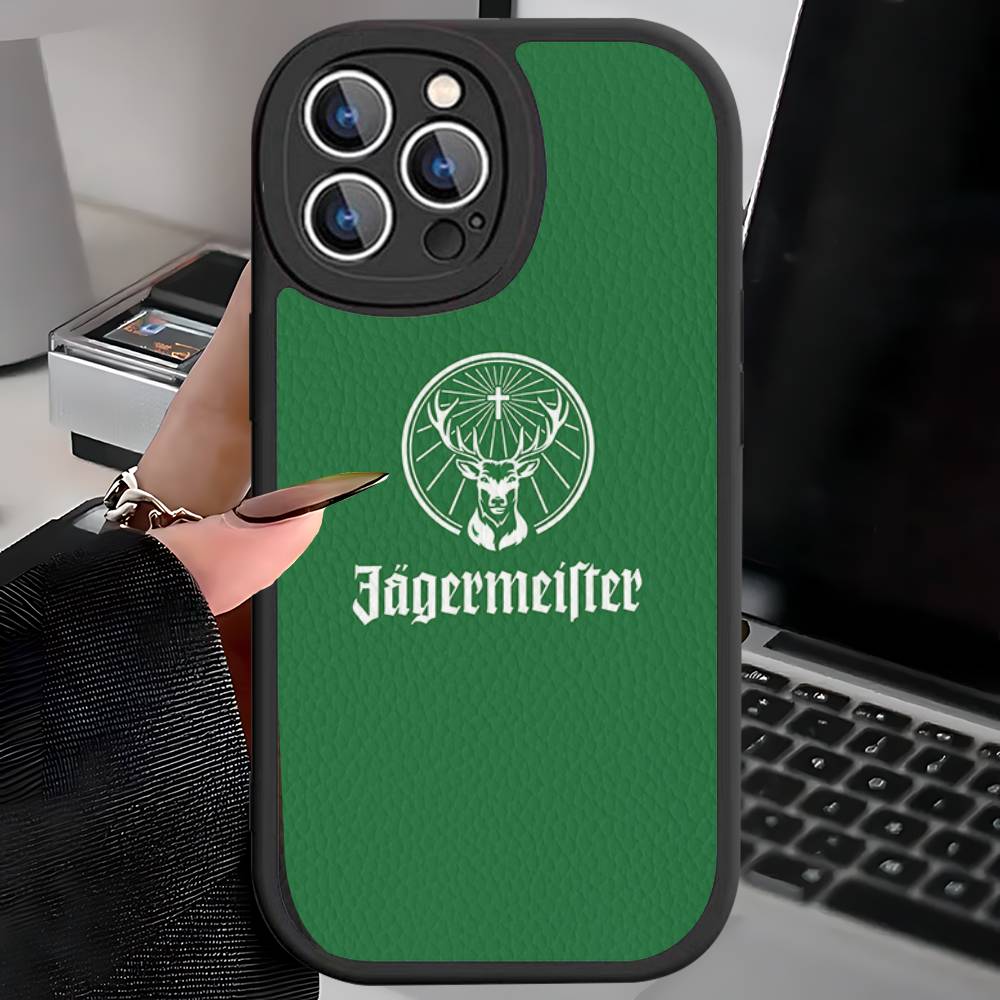 Hallo J-Jagermeister Logo Handyhülle Für IPhone 16 15 14 13 Pro Max 11 12 Plus Leder Silikon Hülle