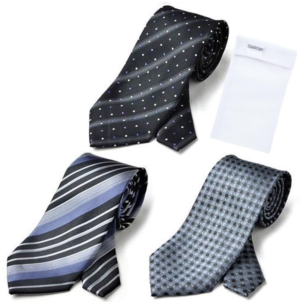 Katsushika Hokusai Washable Tie Set of 3, Includes 1 Laundry Net, Water-Repellent, Washable, Monochrome (ha)