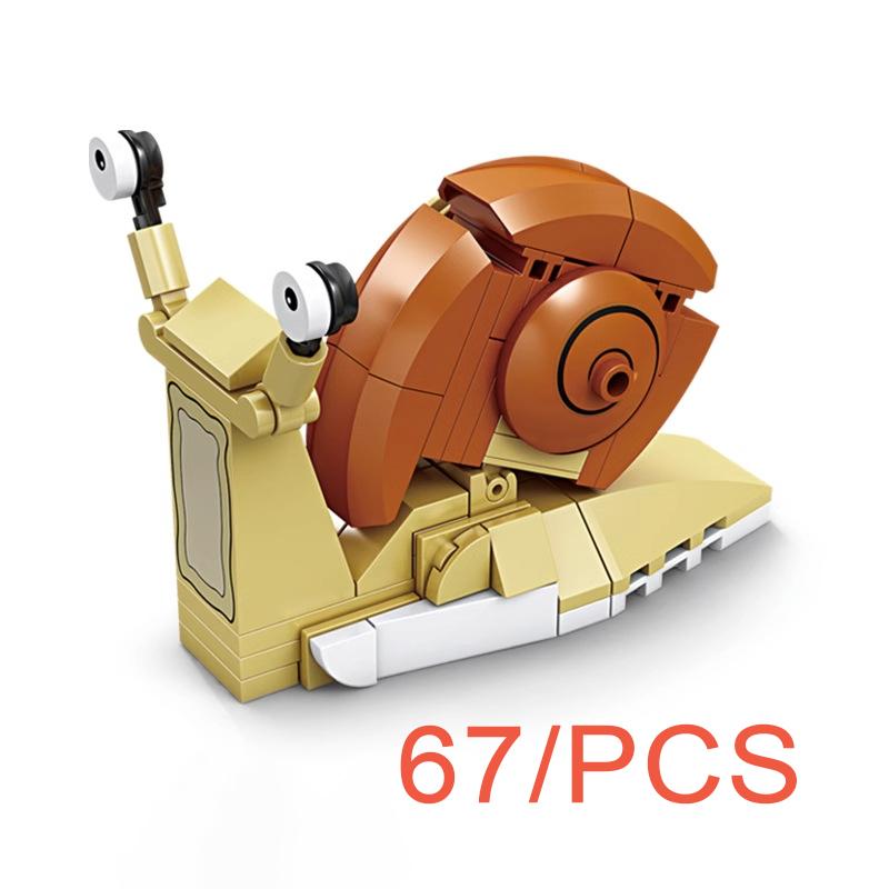 MOC Puzzle Zvířecí Stavební Kostky Včela Tygr Lev Žirafa Žába Krokodýli Liška Pták Divoké Prase Hmyz Mini DIY Cihlová Hračka Dárek F029