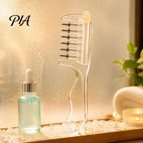 Portable Hair Essence Comb Refillable Oil Applicator Comb, Scalp Massaging Minoxidil Precision Treatment Brush Leak Proof Dispenser for Growth Liquid