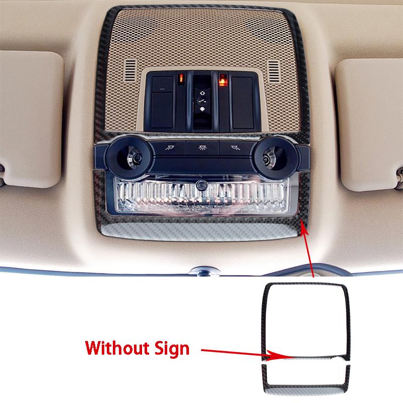 Car Front Reading Light Decal Cover Trim Carbon Fiber Car Interior Decoration Stickers For BMW E70 E71 X5 X6