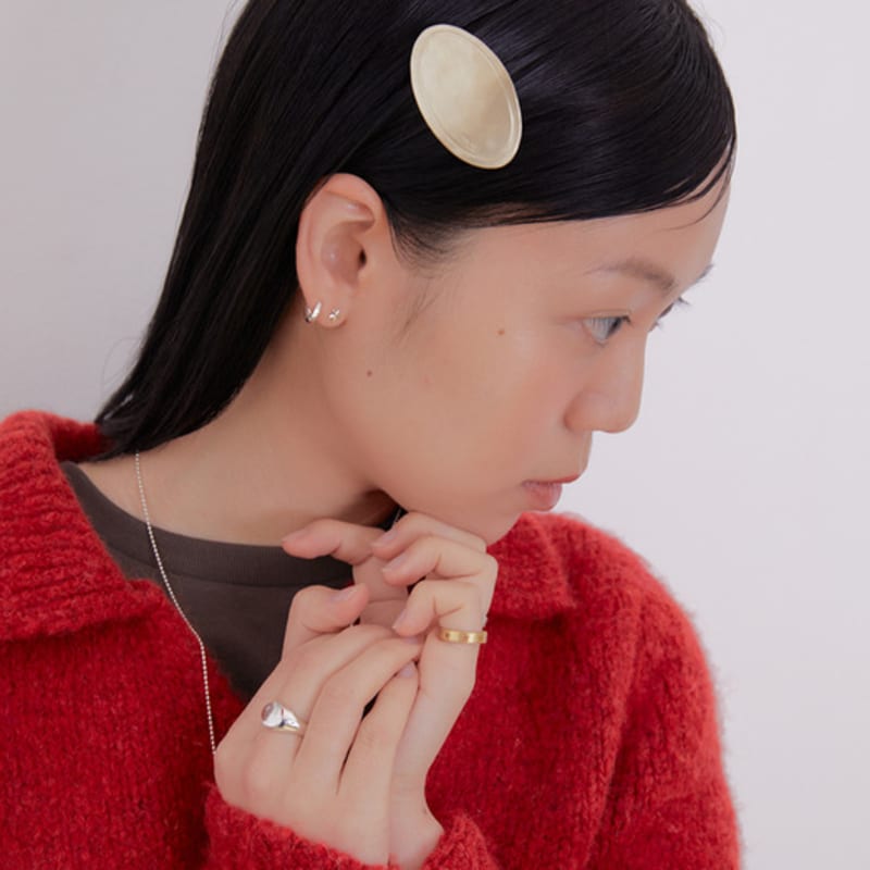 fillow tiny logo oval hairpin