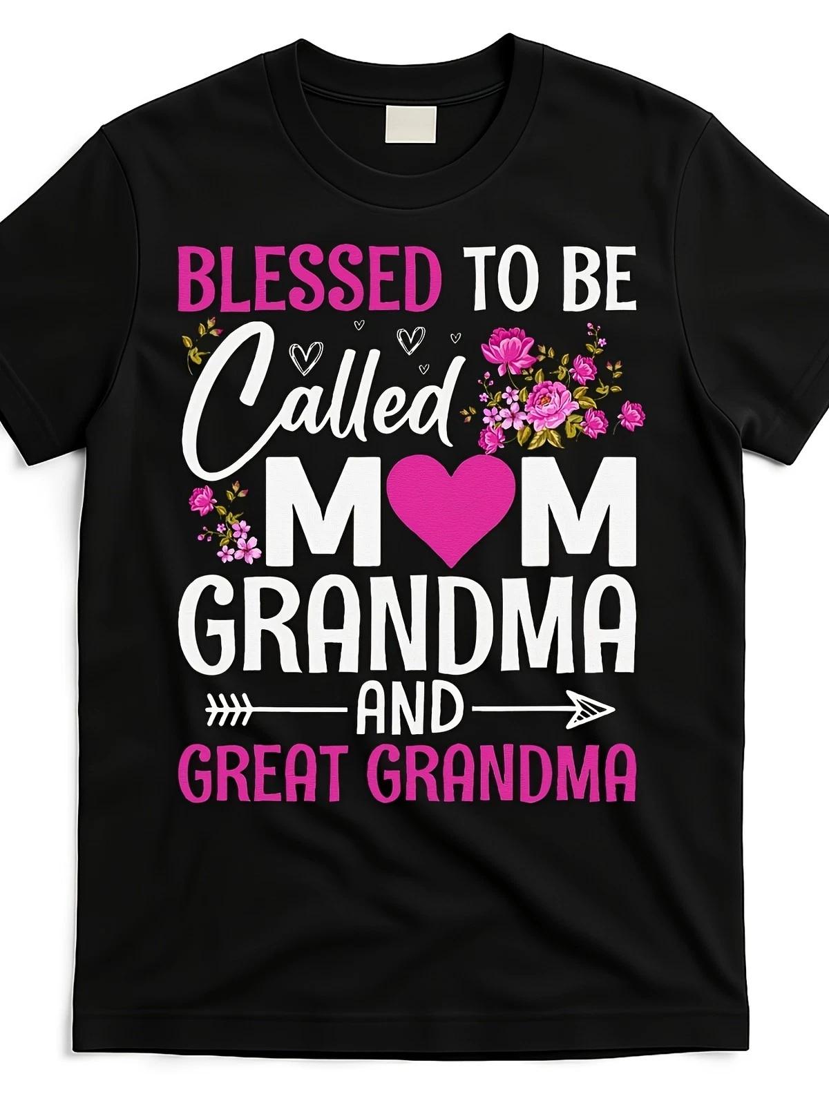 Blessed To Be Called Mom Grandma Great Grandma Shirt - Floral Mother s Day Gift XXXL