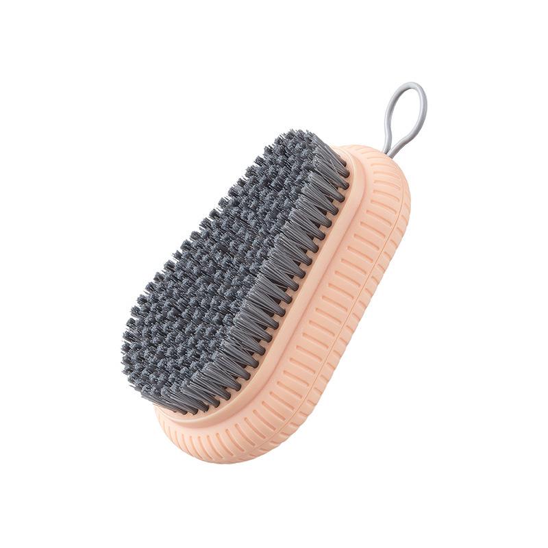 

Shoe & Laundry Brush Set: Soft Bristles Protect Shoes, Durable Hard Bristles Clean Thoroughly—Includes Hanging Board for Easy Storage розовый