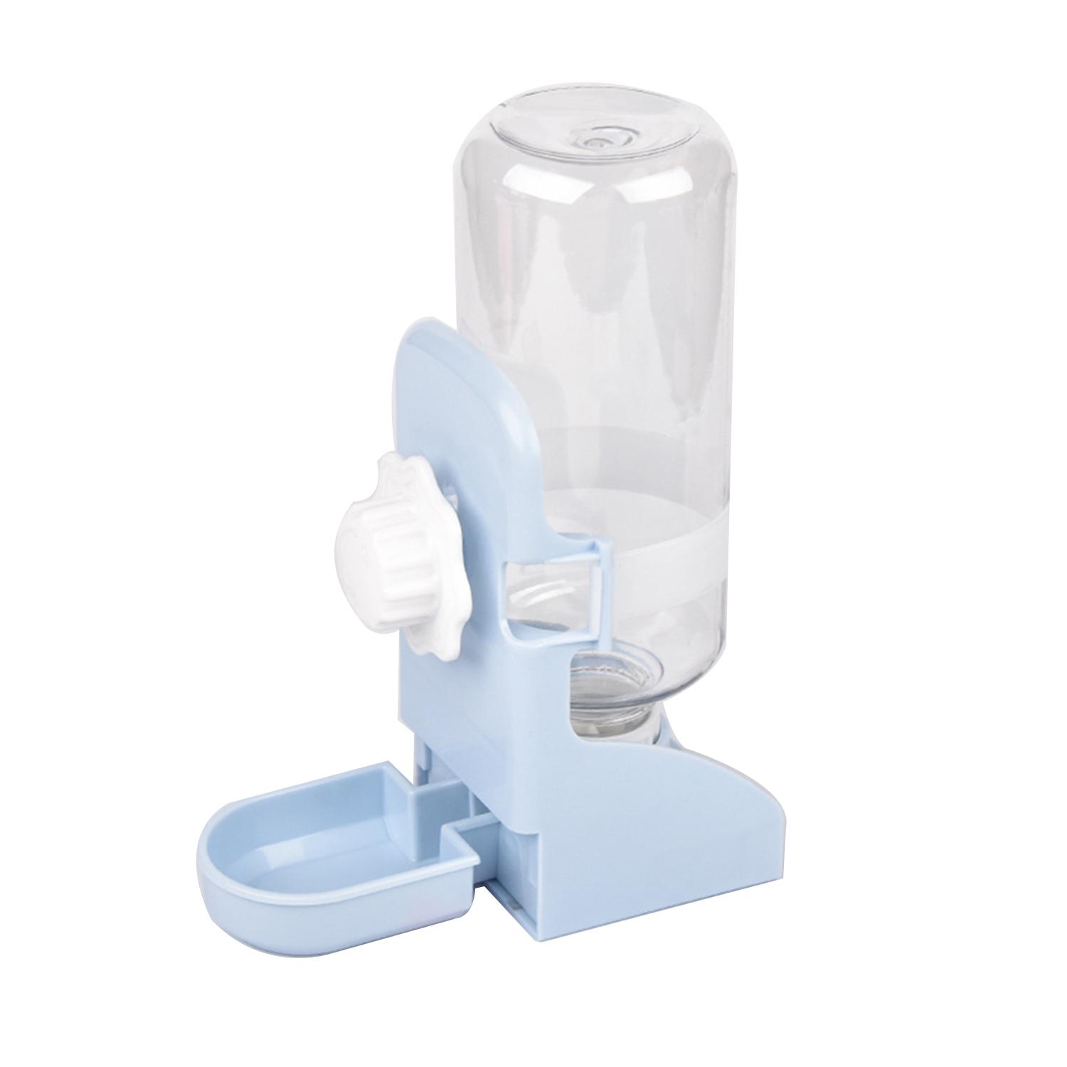 

Бутылка для воды для кроликов, подвесной диспенсер для воды для мелких животных, автоматическая поилка, кормушка для домашних животных, клетка для животных, фонтан для кролика, кошки, морской свинки, хорька синий