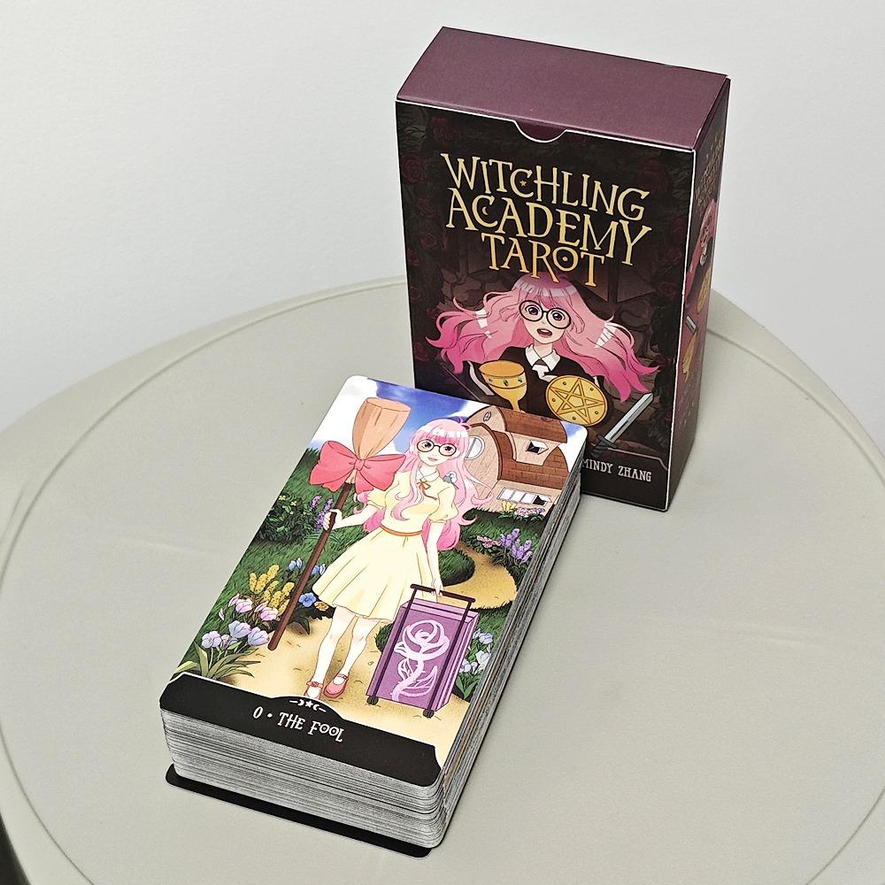 12*7cm Witchling Academy Tarot Deck 78 Pcs Tarot Cards Featuring Whimsical Artwork and Inspiring Insights Based On Rider System