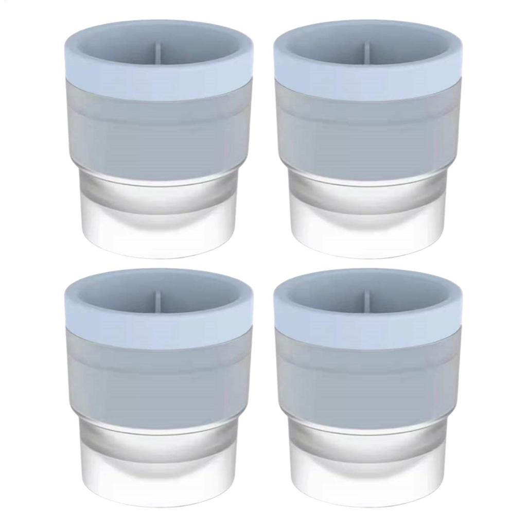 4Pcs Silicone Round Mould For Wine Drink Cocktail Barbecue Home Hiking Holiday Ball Cube Mold Reusable Sphere Ice Maker