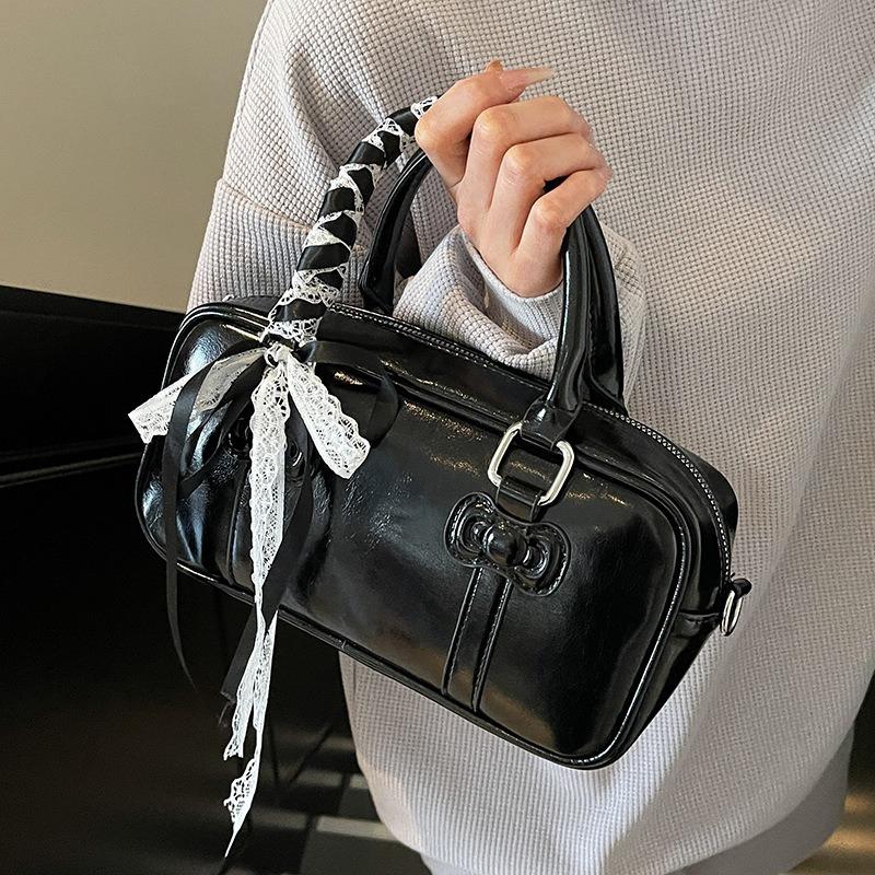 Niche sweet ballet portable bowling bag simple casual versatile messenger women's bag