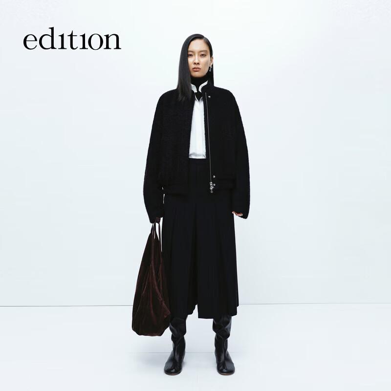 

Женская короткая куртка в стиле ретро из мохера и шерсти для работы