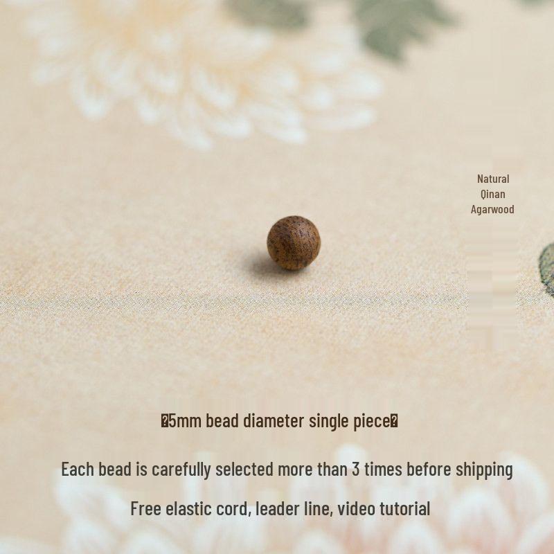 Натуральный браслет из бусин Кинамского агарового дерева - Ручная работа с аутентичными деревянными бусинами