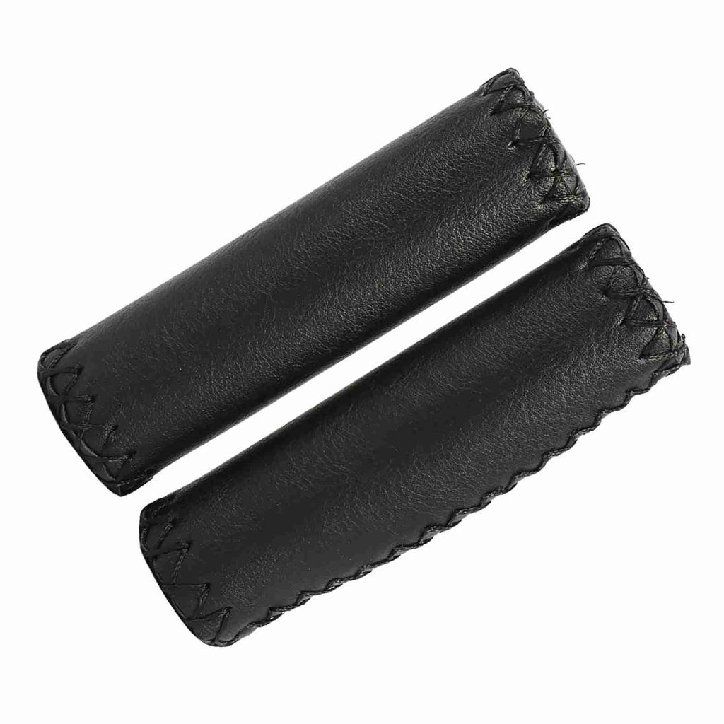 1 Pair Three Colors Retro Artificial Leather Handlebar Grips Bike Handle Cover Grips