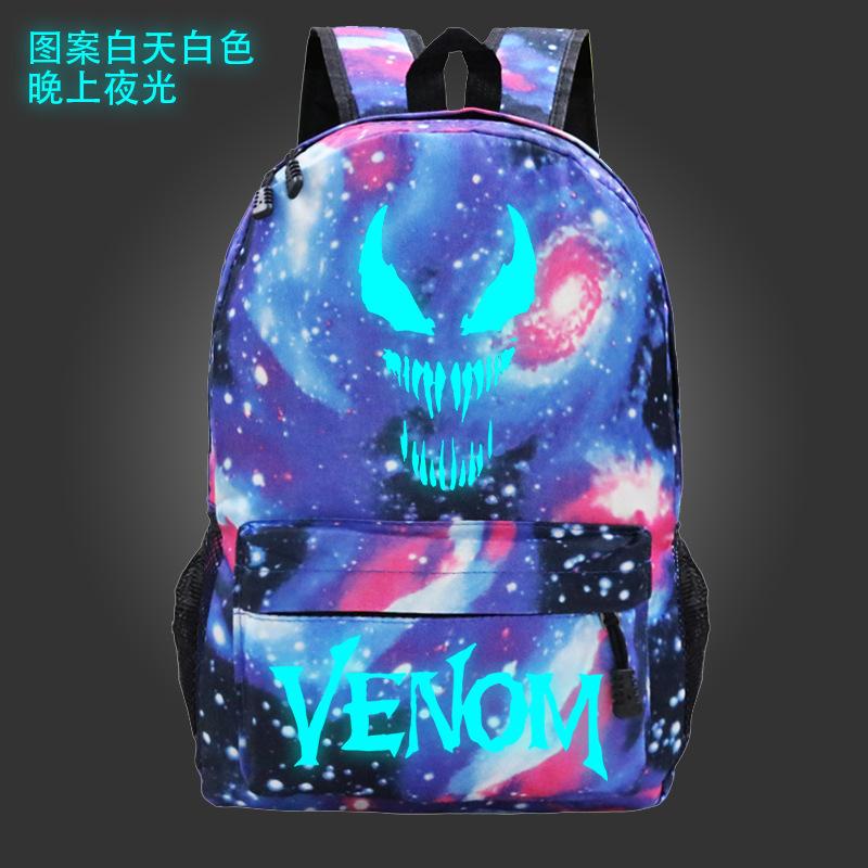 Starry Sky Luminous Backpack Trend Printing Primary And Secondary School Students Large Capacity Leisure Backpack