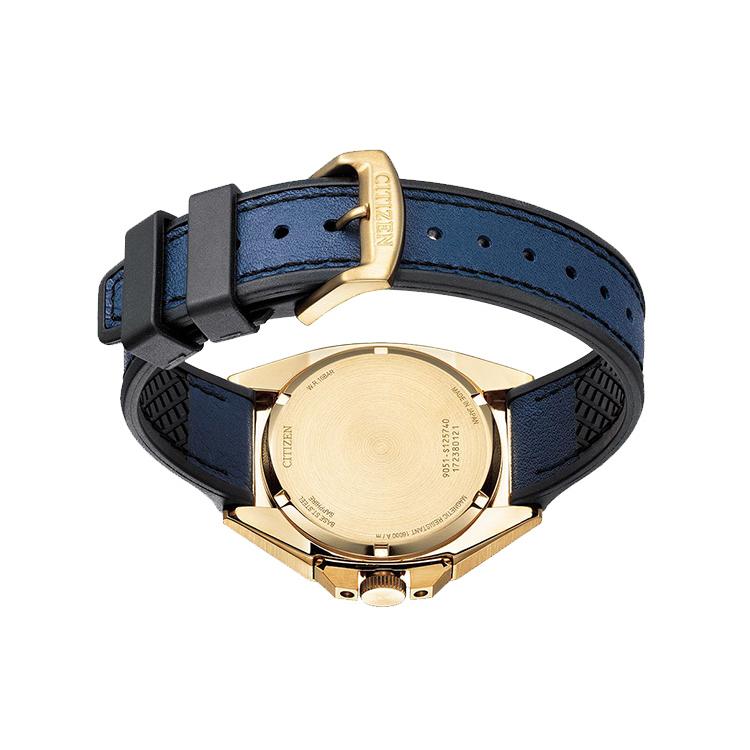CITIZEN Mechanical Movement Cow Leather Strap Watch Men's Watches Blue Dial NB6012 18L NB6012-18L
