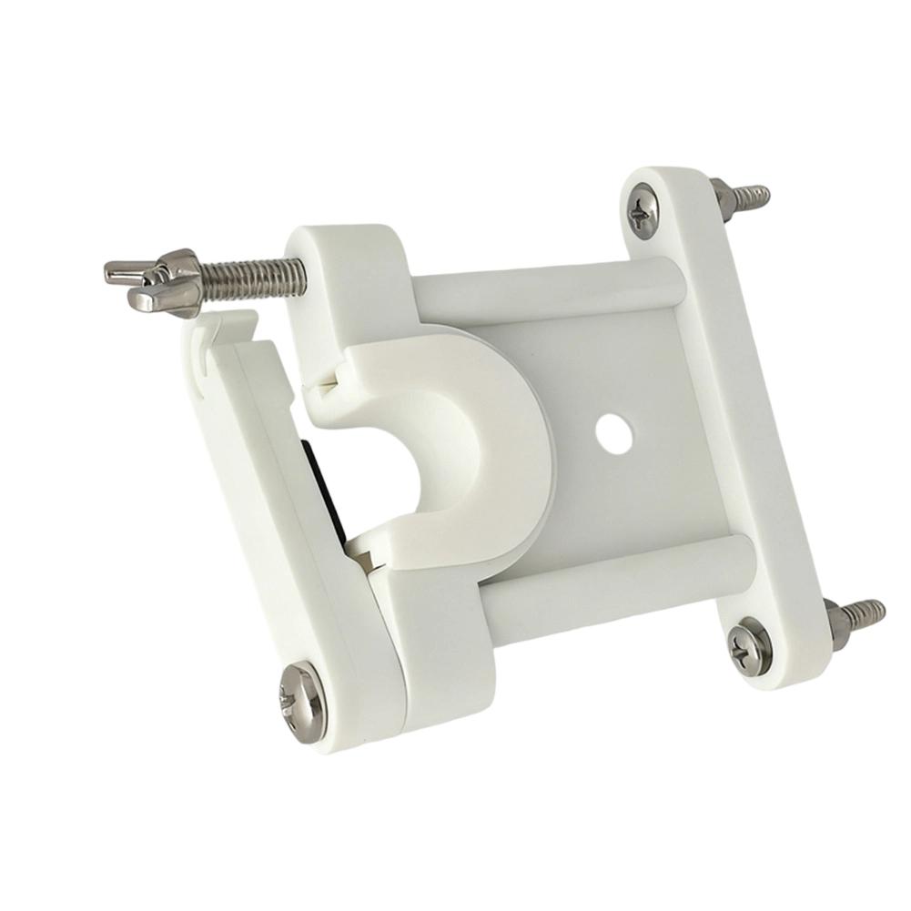 Marine Hardware Antenna Base Nylon Adjustable Bracket for Antenna Poles with Cable Clip for Yacht and Boat Installations