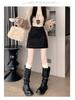 Women's High Waist Irregular Sequin Pleated A-line Skirt - Autumn/Winter 2025 Collection