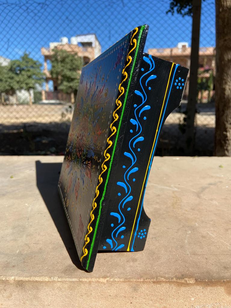 Handmade Painted Indian Chowki Bajot Table: Festival Home Decor