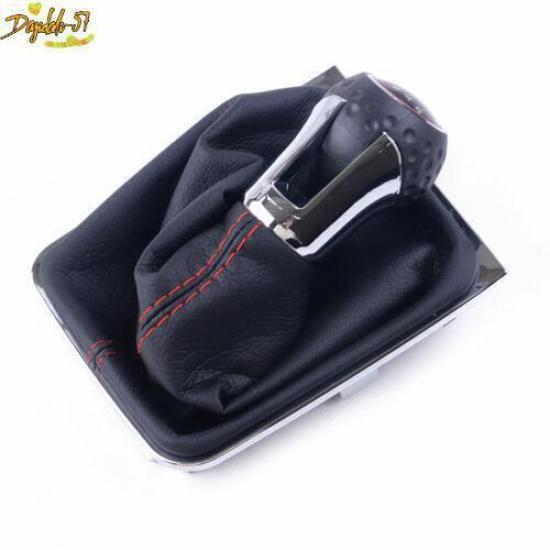 6 Speed Gear Stick Shift Knob With Boot Cover Fits For VW Golf MK7 GTI 2013-2018