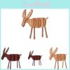 Whimsical Walnut And Oak Wooden Reindeer Decorations Great For Christmas Holiday Celebrations