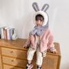 Kinder Wintermütze Warmer Plüschschal Mützen Dicke Ohrenklappen Kapuzenmützen mit Hasenohren Dekoration für Jungen Mädchen Alter 3-8