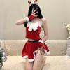 Women Elk Christmas Dress Costume Sexy Cosplay New Year'S Robe Sweet Nightdress Halloween Erotic Lingerie Night Club Suit