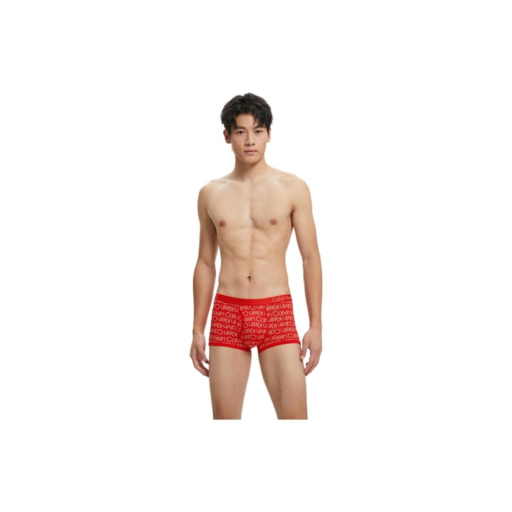 Calvin Klein One Gravity Bedruckte Buchstaben Boxershorts Herren Unterteile Rot NP1997O85D