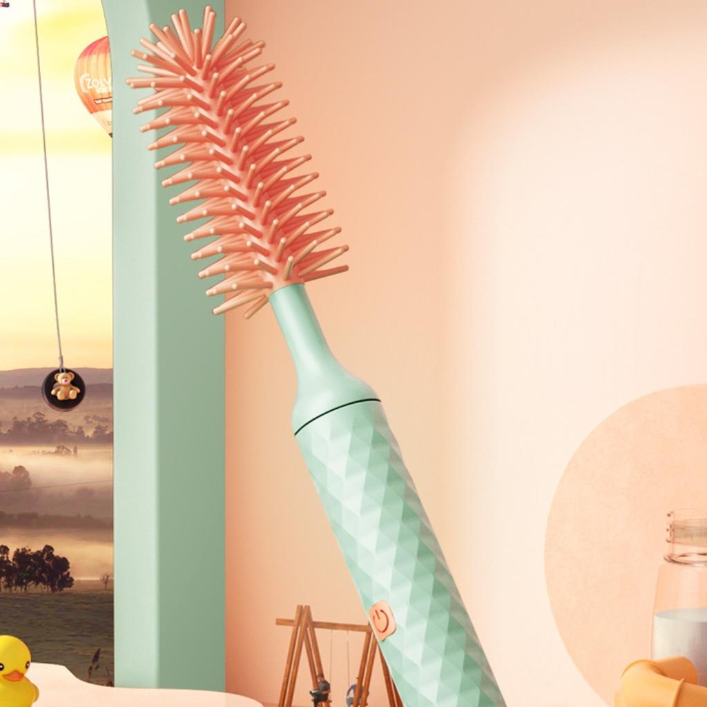 Electric Bottle Brush, Silicone Pacifier Brush 360 Degree Rotation Baby Pacifier Brush Cleaning Brush Set