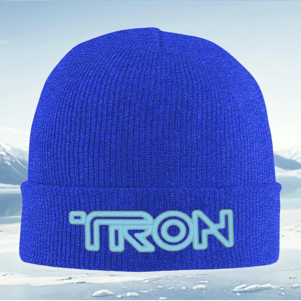 Glowing Geometric Letters Logo Design Unisex Women Unisex Knitted Hat Beanie Pullover Cap Winter Thermal Warm Christmas Outdoor Cyc