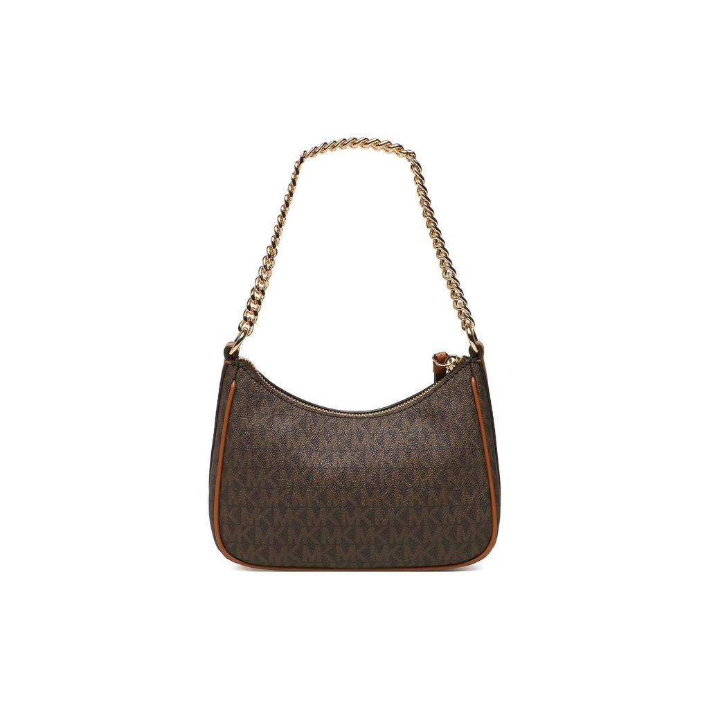 Michael Kors MK Jet Set Charm Monograma Cadena Metálica Bolso de Hombro de Lona para Mujer Bolso de Hombro Marrón Oscuro 32H1GT9C1B-BRN-ACORN