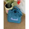 New letter printing bag women's large-capacity nylon shoulder bag casual versatile portable drawstring tote bag