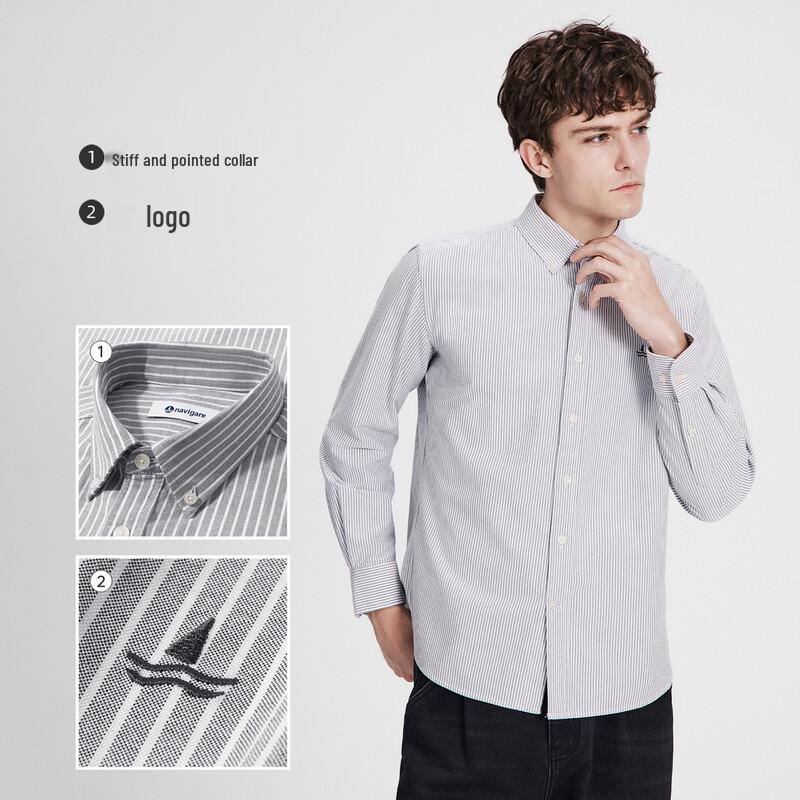 Navigare Men's Long-Sleeve Plaid Shirt