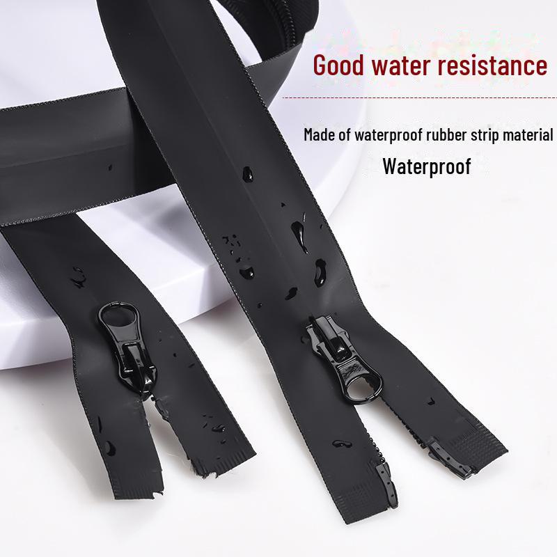 Nu. 5 Fermoar Invizibil Impermeabil din Nailon Negru pentru Buzunar Jachetă Sport de Exterior, Capăt Deschis