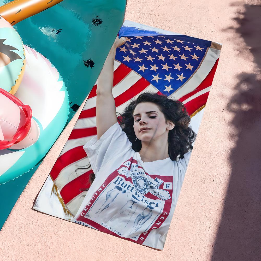Sänger L-Lana Del R-Rey Handtuch Trocknen Badetuch Anwendbar Für Leichtes Schwimmen Camping Yoga Strand Aus