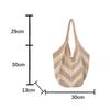 Women's Roomy Woven Net Backpack, Perfect for Summer Vacations, Casual Knitted Hollow-out Shoulder Bag KTB