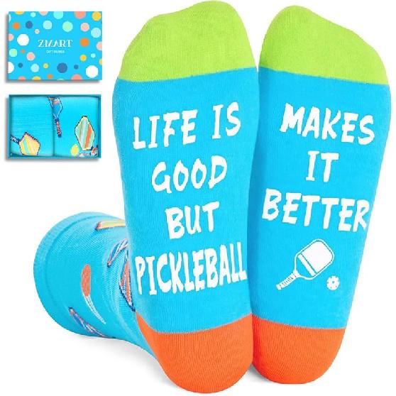 

Zmart Unique Socks for Women - Gymnastics Yoga Skiing Tennis Gifts, Gifts for Gymnasts Pickleball Makes It Bette