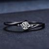 Micro-Set Ring, Simple Ring, Arm Swing Design Engagement Ring For Women