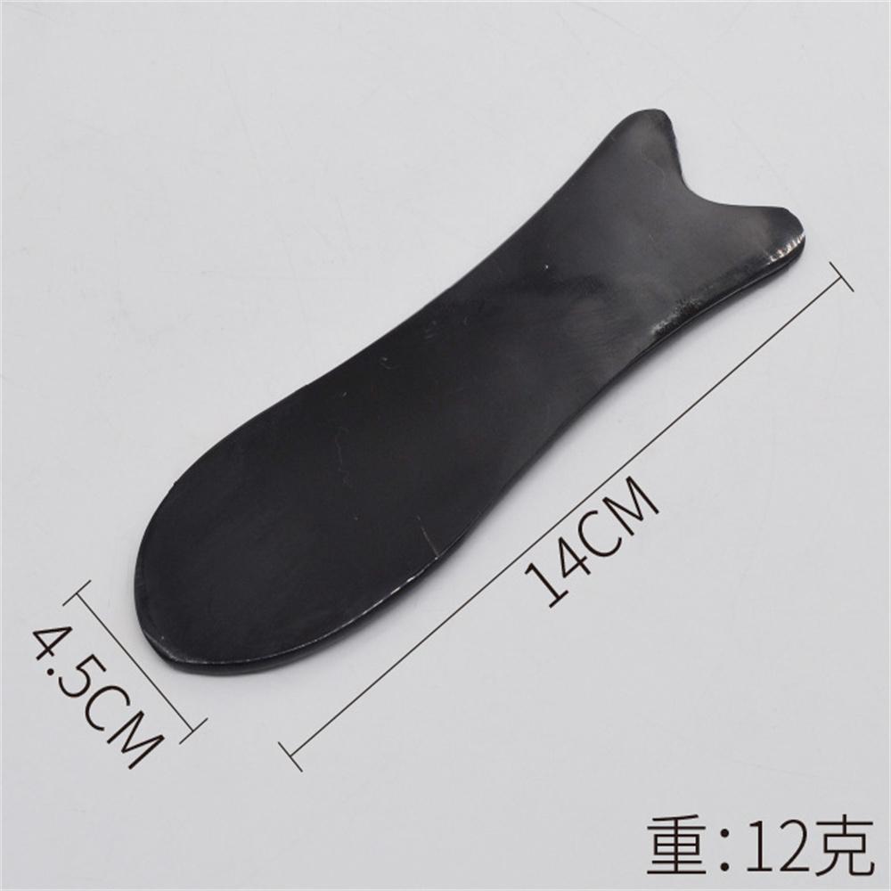 Natural Black Buffalo horn SPA Scraping Plate Body Massager Chinese Traditional Acupuncture Massage Face GuaSha Board Therapy