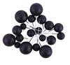 Decoration Glitter Black Ball Topper On Stick