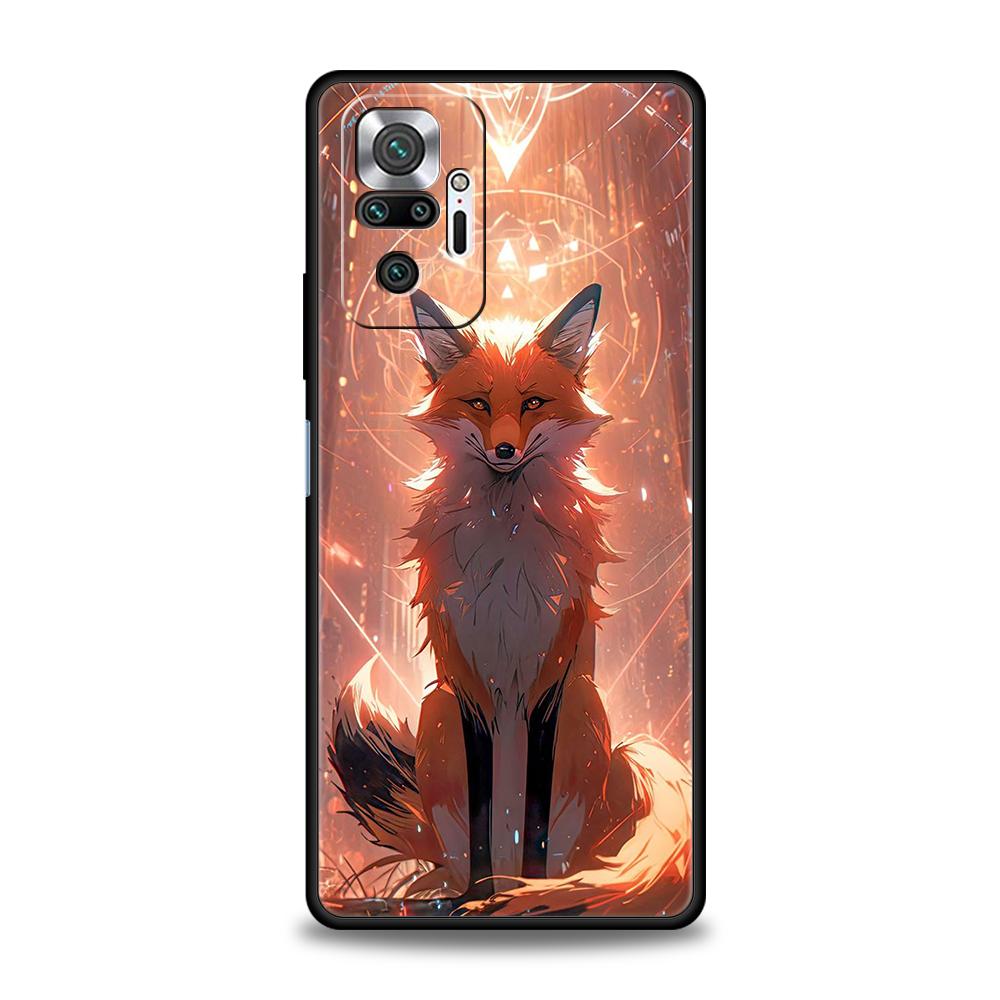 Animal The Fox Phone Case Cover for Redmi 13C 10C Note 13 12 10 11 Pro Plus 7 8T K40 K50 Gaming Pro Plus 5G Soft Shell Capas Bag