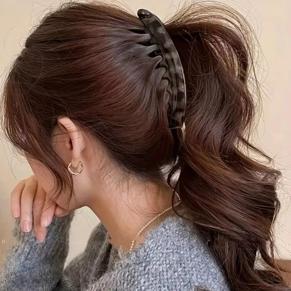 Velké želvovinové sponky do culíku Plastová banánová spona do vlasů Denní