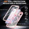 For iPhone 17 Air Case Skin Touch Solid Color TPU+PC Phone Cover with Magnetic Kickstand