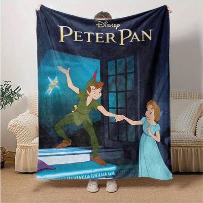 1 unidad, Disney Peter Pan Campanilla Decoración del Hogar Manta de Sofá Cubierta Suave para Sofá, Cama, Coche, Viaje, Camping, Siesta en la Oficina