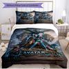 Parure de lit 3 pièces avec housse de couette (1*Housse de couette + 2*Taie d'oreiller, sans noyau), Ensemble de literie doux avec impression Avatar, Décoration de chambre à coucher pour la maison, Cadeau