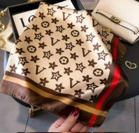 2025 New Fashion 70X70cm Printed Women s Scarf Pashmina Scarf Square Shawl Decorative Headband Neck Luxury Design Bandana 70X70cm