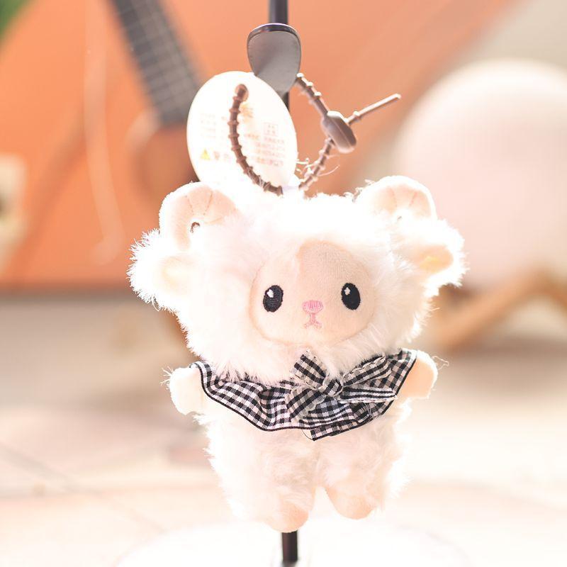 Chaveiro de Ovelha de Pelúcia Com Enchimento Macio de PP Para Crianças e Adultos