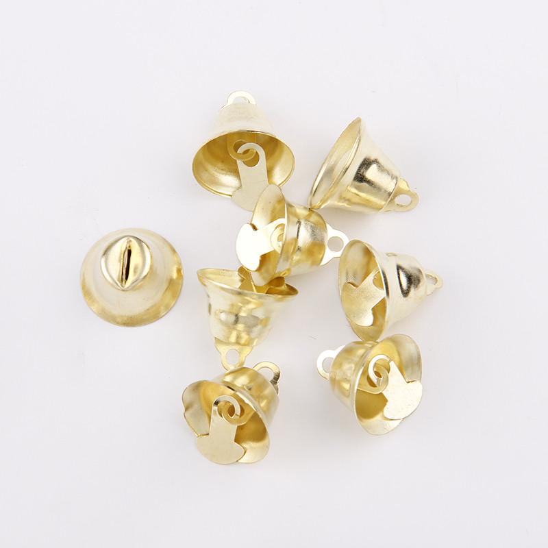 20Pcs Gold Jingle Bells DIY Multisize Bell Craft Mini Bell Bulk for Wedding Festival Holiday Home Xmas Tree Decorations
